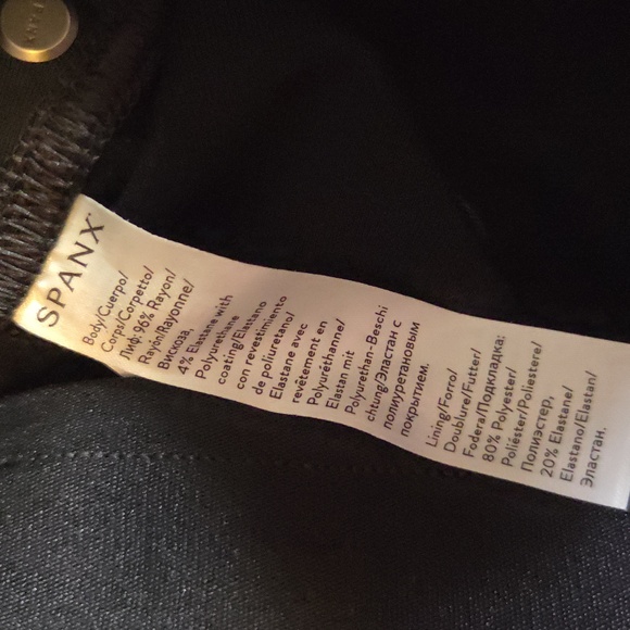 Spanx Womens Luxe Black Ankle Faux Leather Leggings - Picture 6 of 6